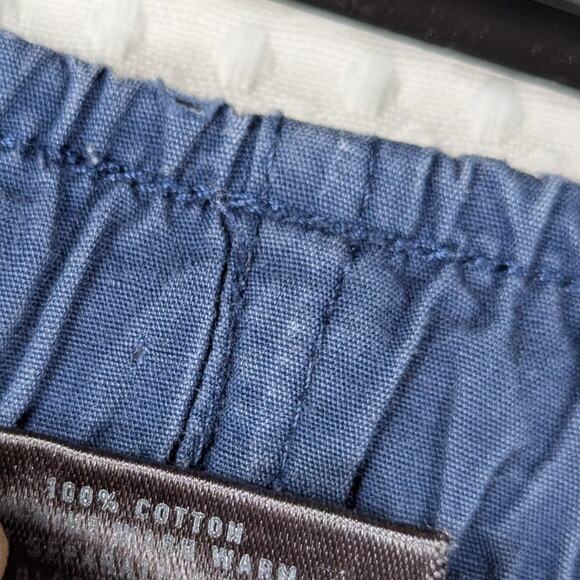 Merona XL 40x26 Men’s Lounge Pants Blue Red Embroidered Cotton Drawstring Casual - Picture 3 of 4